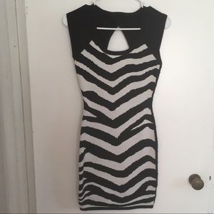 NWT forever 21 zebra bandage dress